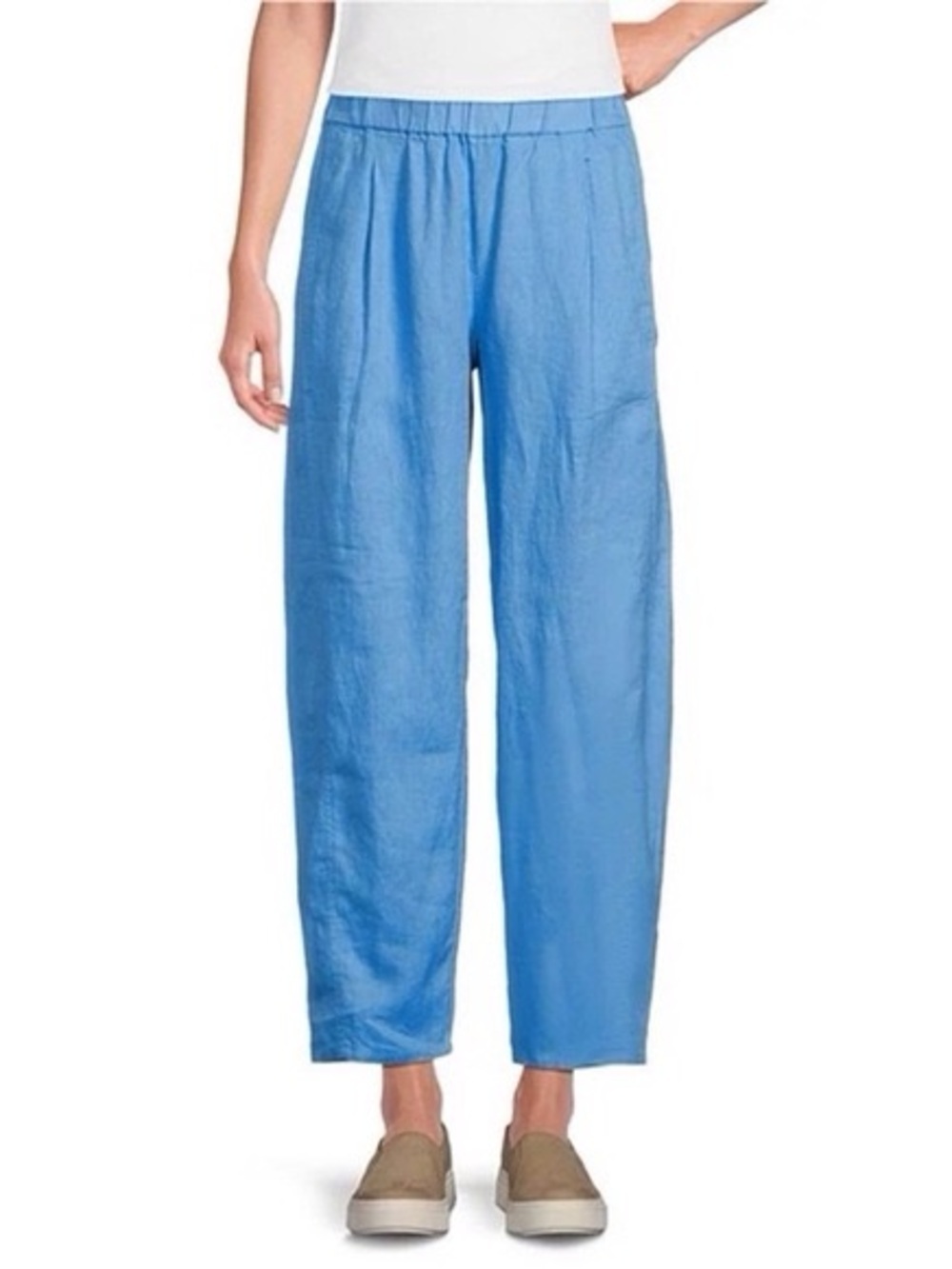 Eileen Fisher Organic Linen Lantern Pant in Azure Blue NEW $168